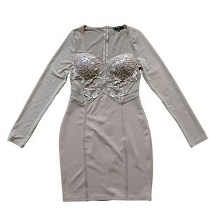 Blashe Designed in Los Angels Women’s Bodycon MIDI Dress Rose Size L